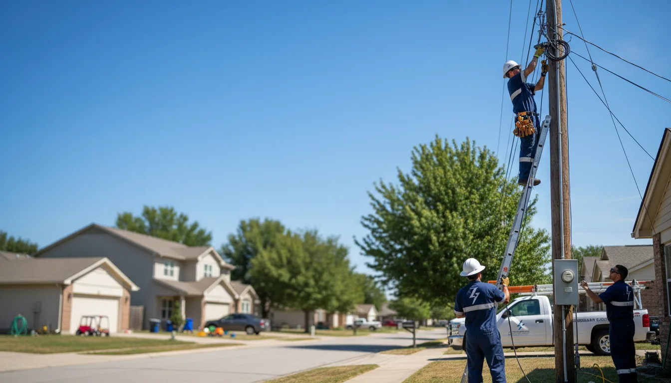Residential electrician providing installation services in Nome, TX